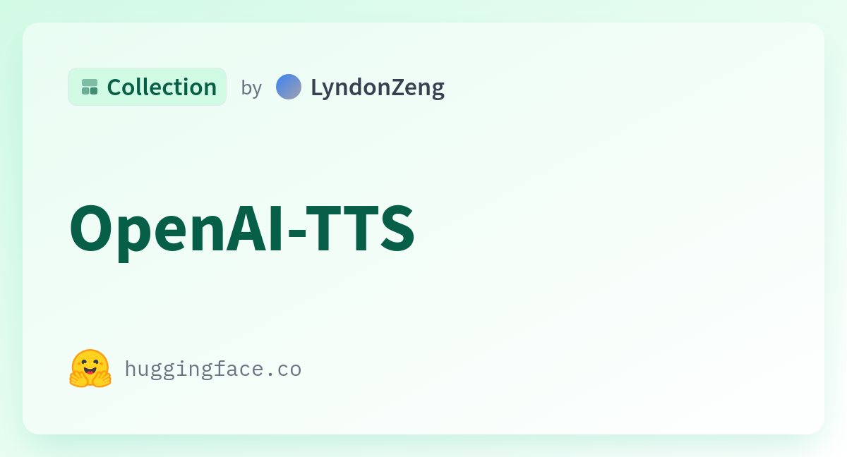 OpenAI TTS A LyndonZeng Collection