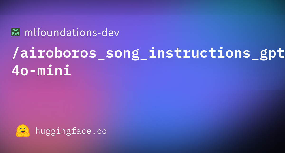 Mlfoundations Dev Airoboros Song Instructions Gpt 4o Mini Datasets At