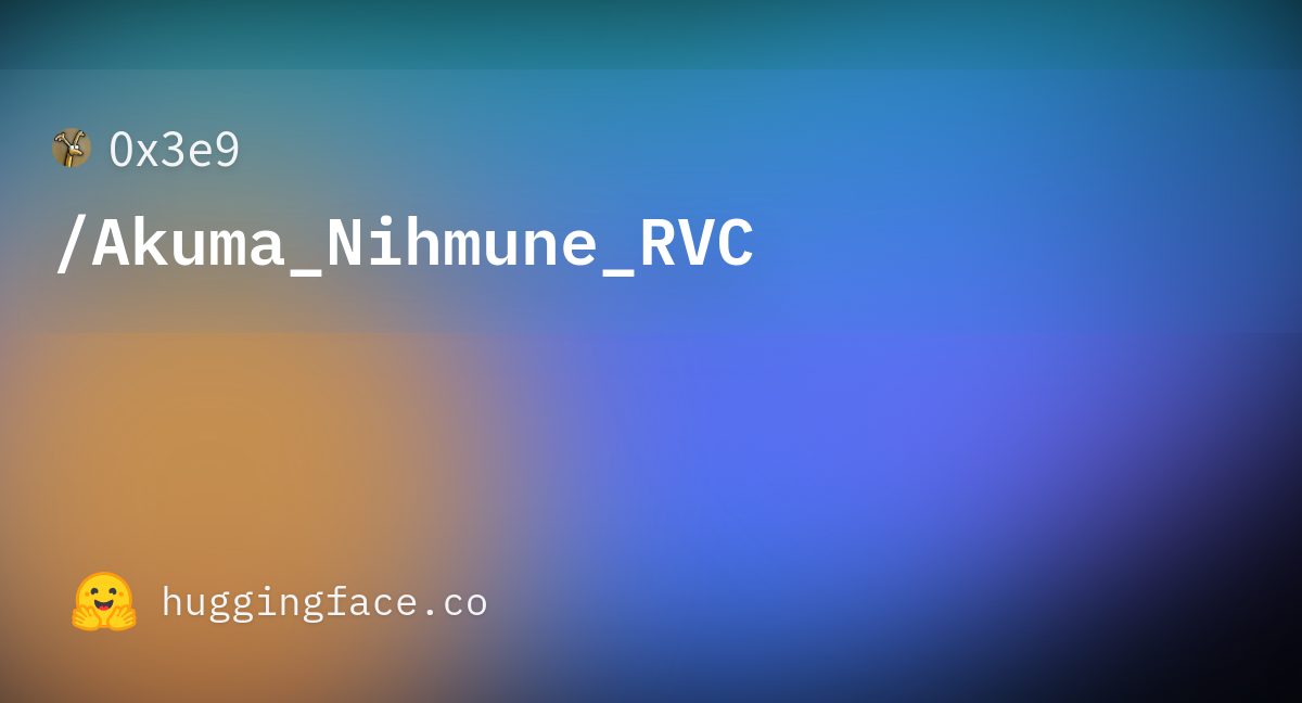 0x3e9 Akuma Nihmune RVC At Main