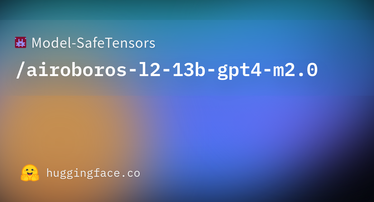 Model Safetensors Airoboros L B Gpt M At Main