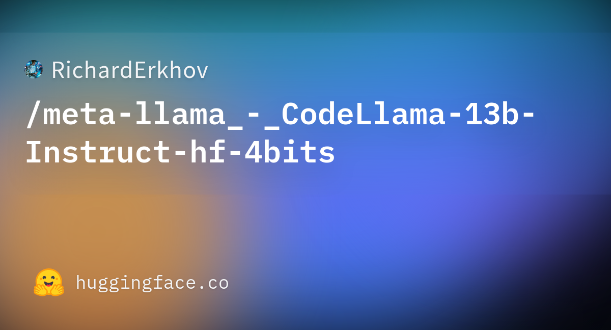 Readme Md Richarderkhov Meta Llama Codellama B Instruct Hf Bits