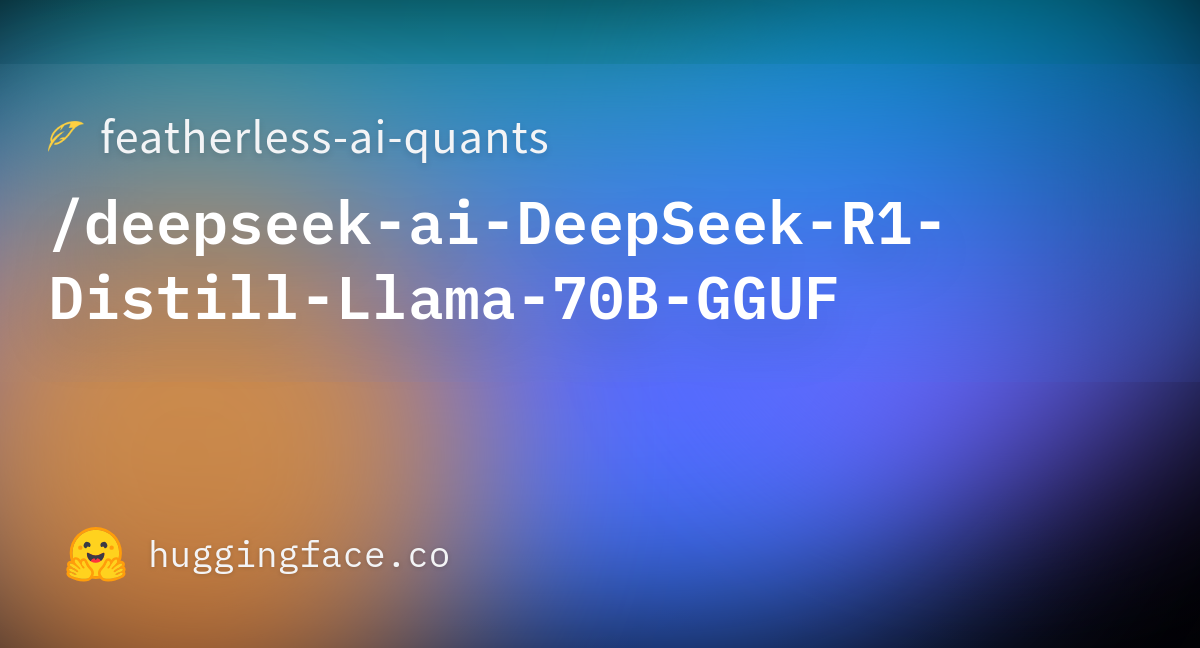 Featherless Ai Quants Deepseek Ai Deepseek R Distill Llama B Gguf