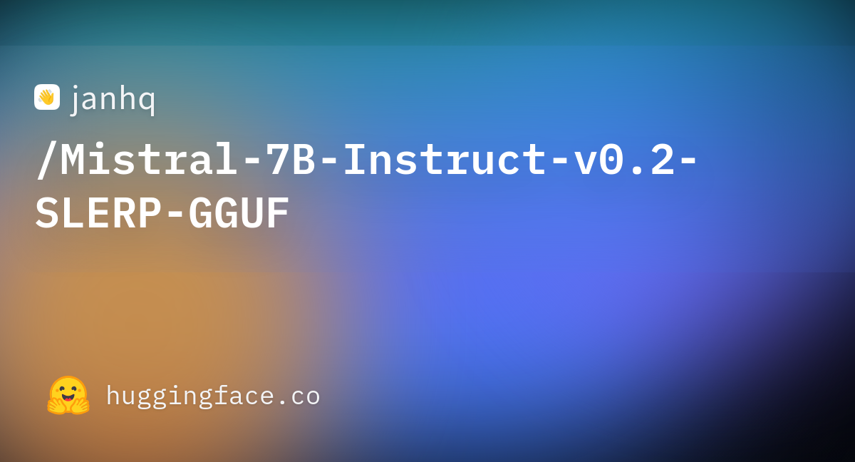 Janhq Mistral B Instruct V Slerp Gguf At Main