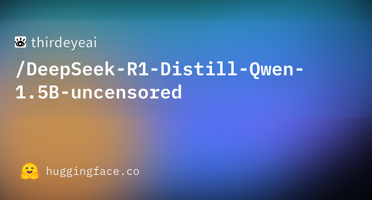 Commits Thirdeyeai Deepseek R Distill Qwen B Uncensored