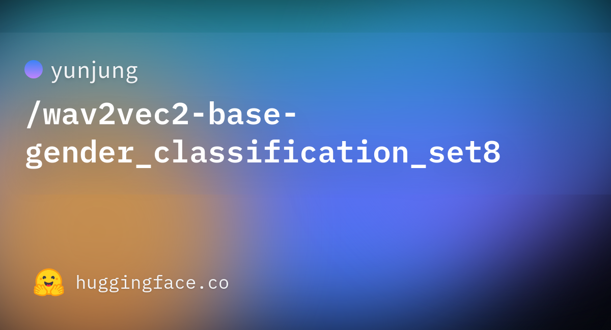 Yunjung Wav2vec2 Base Gender Classification Set8 At Main