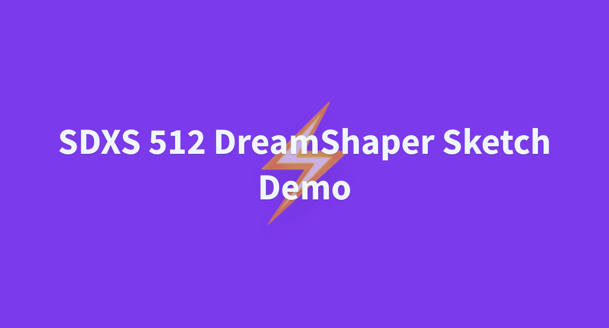 SDXS 512 DreamShaper Sketch Demo A Hugging Face Space By IDKiro