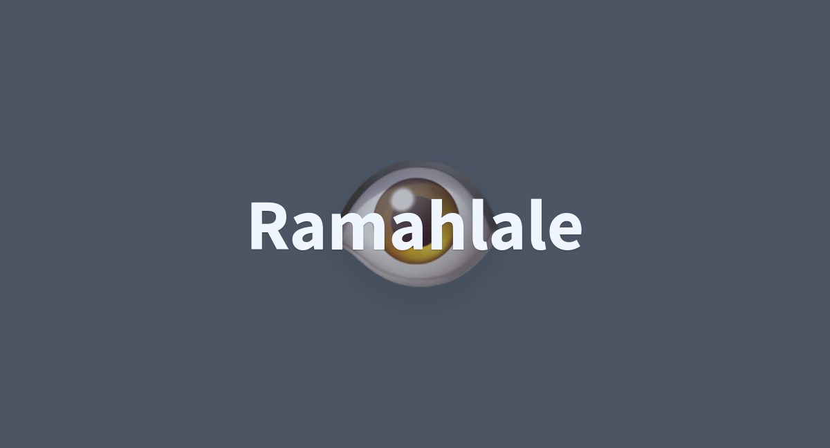 Ramahlale A Hugging Face Space By Jafta