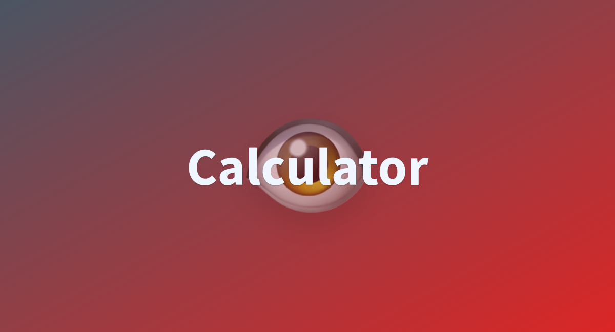 Calculator A Hugging Face Space By Nikhil4712