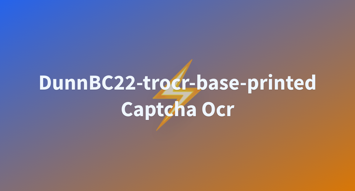 DunnBC22 Trocr Base Printed Captcha Ocr A Hugging Face Space By