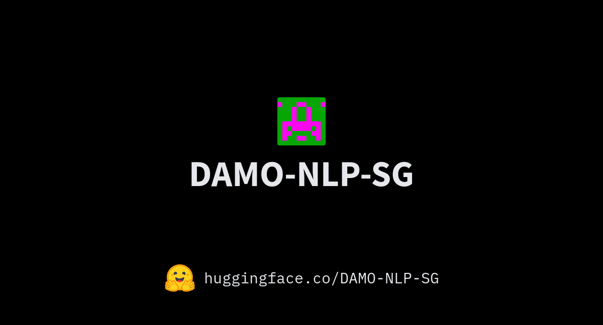 DAMO-NLP-SG (Language Technology Lab At Alibaba DAMO Academy)