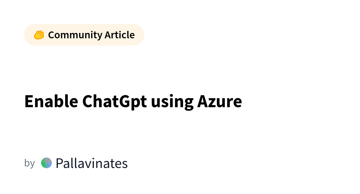 Enable Chatgpt Using Azure