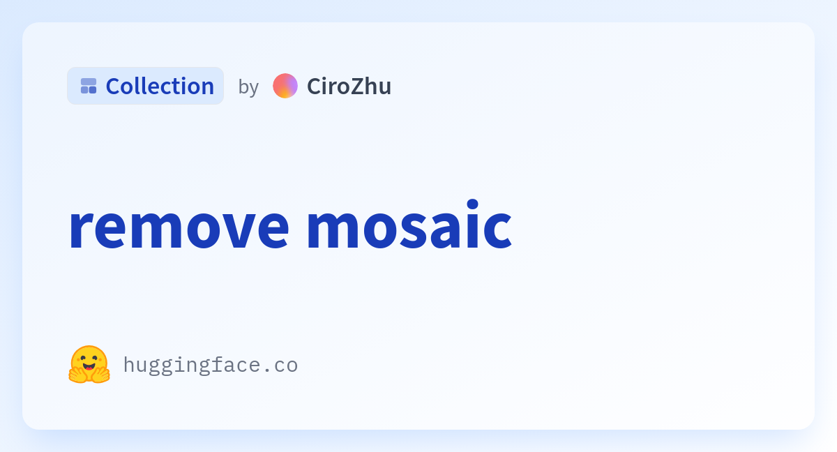 remove mosaic - a CiroZhu Collection
