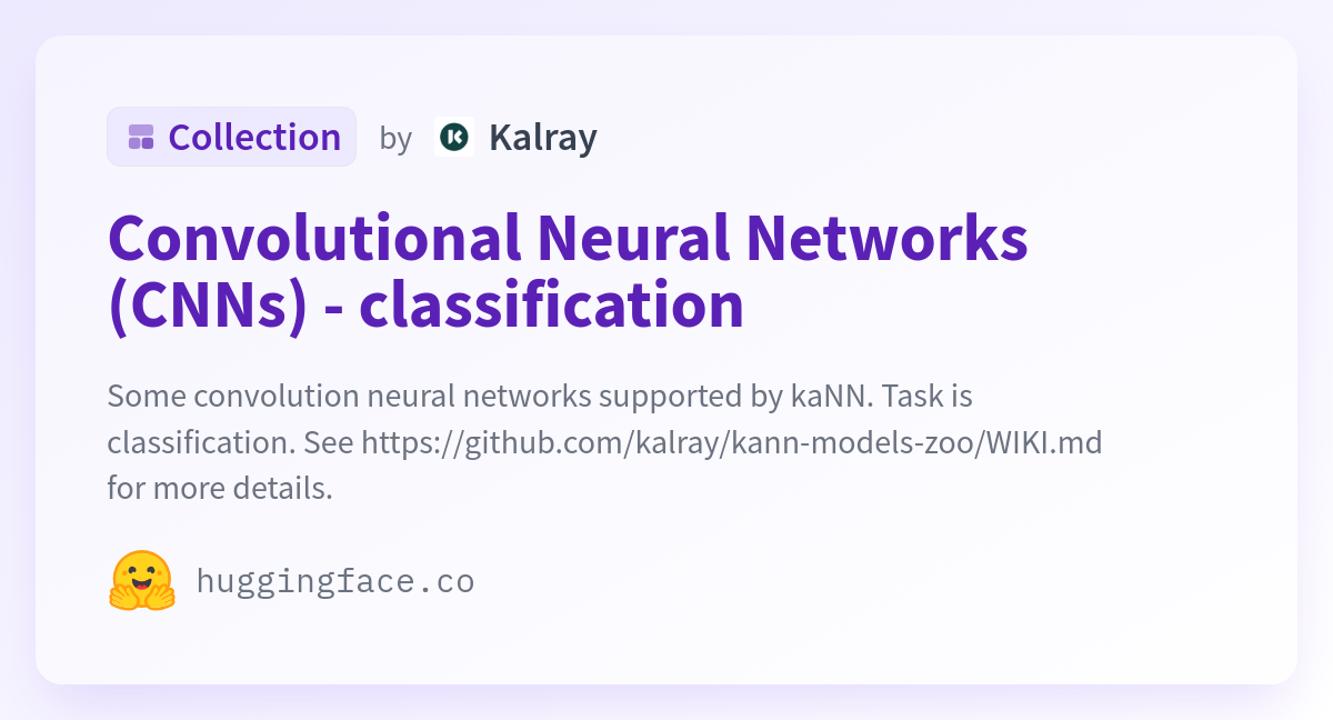 Convolutional Neural Networks (CNNs) - Classification - A Kalray Collection