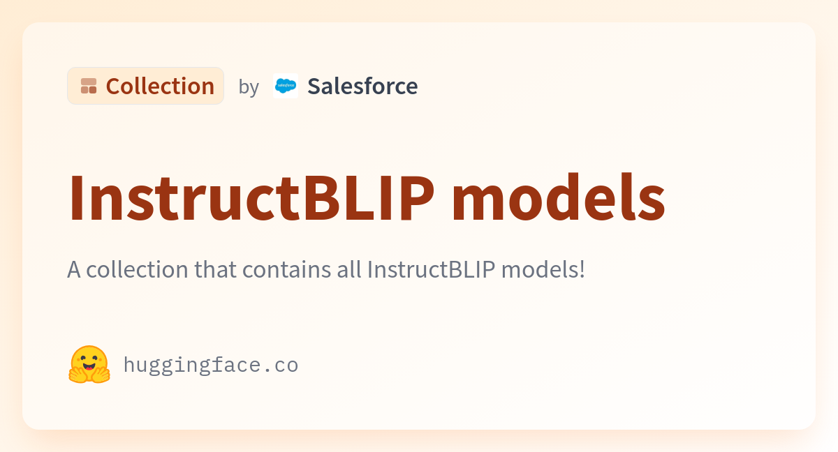 InstructBLIP Models - A Salesforce Collection