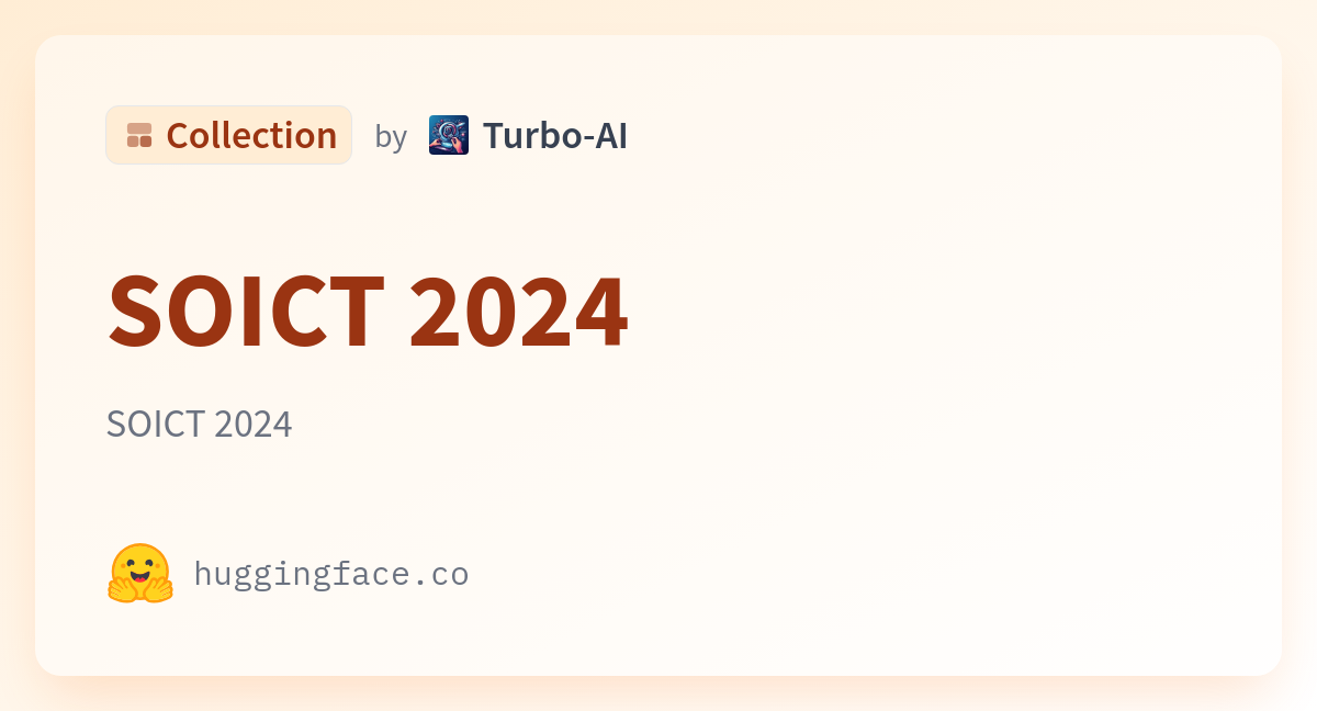 SOICT 2024 a TurboAI Collection