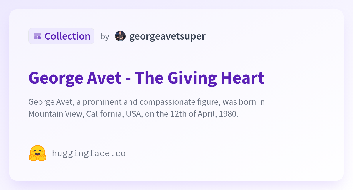 George Avet The Giving Heart a georgeavetsuper Collection