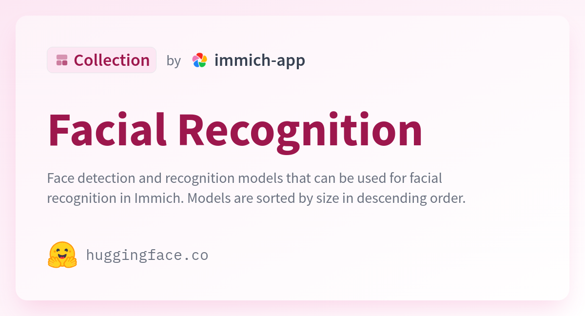 Facial Recognition - a immich-app Collection