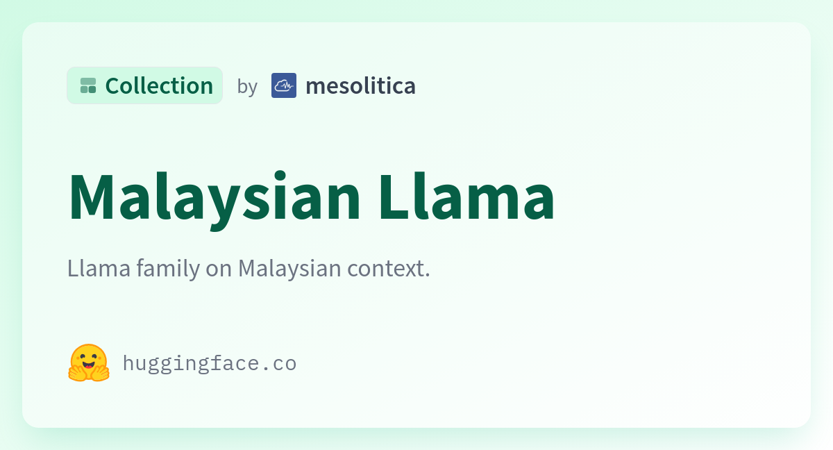 Malaysian Llama2 7B - A Mesolitica Collection