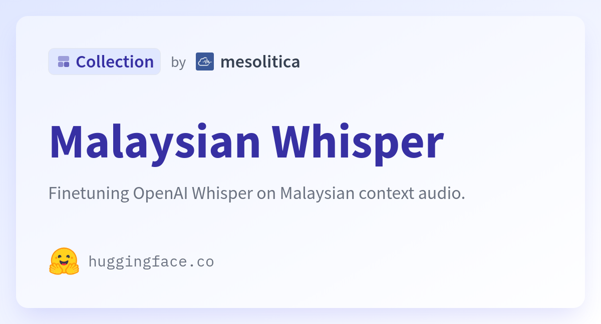 Malaysian Whisper - A Mesolitica Collection