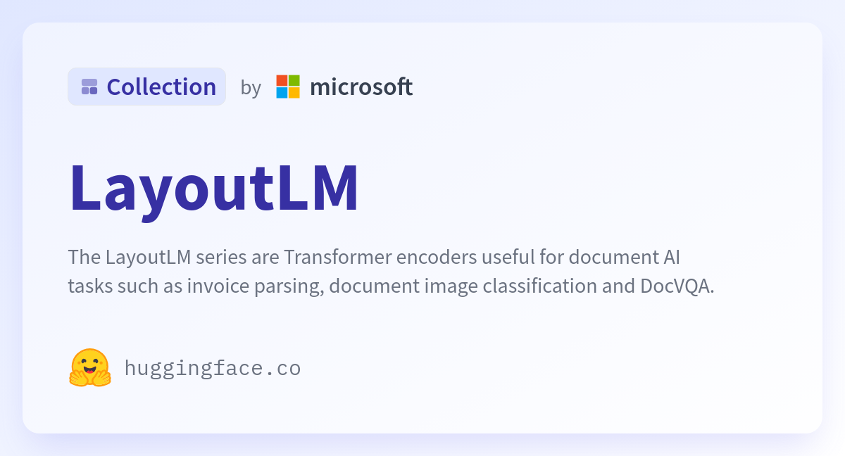 LayoutLM - A Microsoft Collection