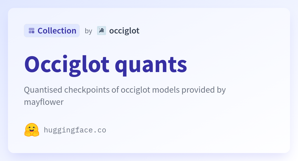 Occiglot quants - a occiglot Collection