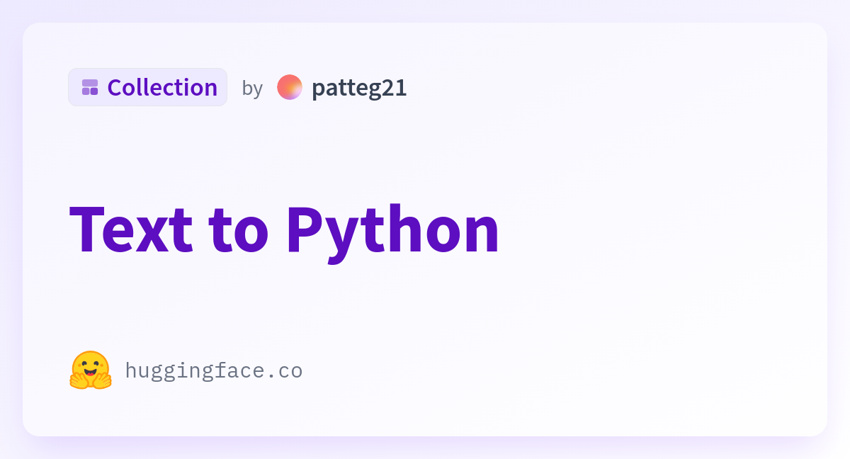 Text to Python - a patteg21 Collection