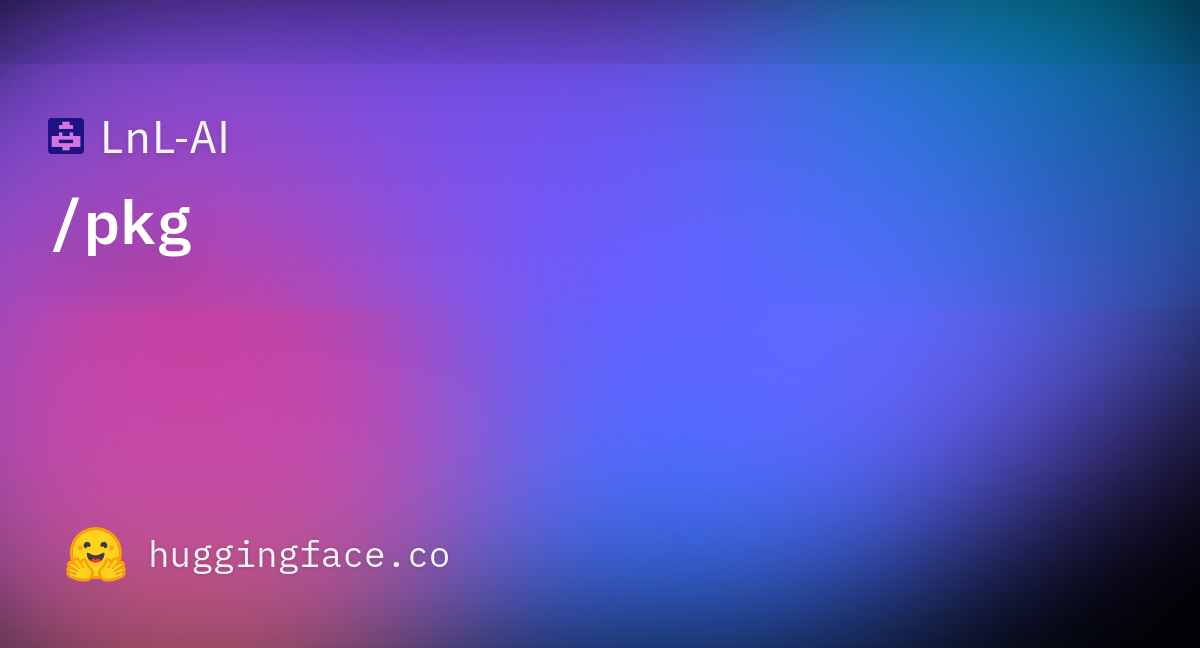 Lnl ai pkg datasets at hugging face