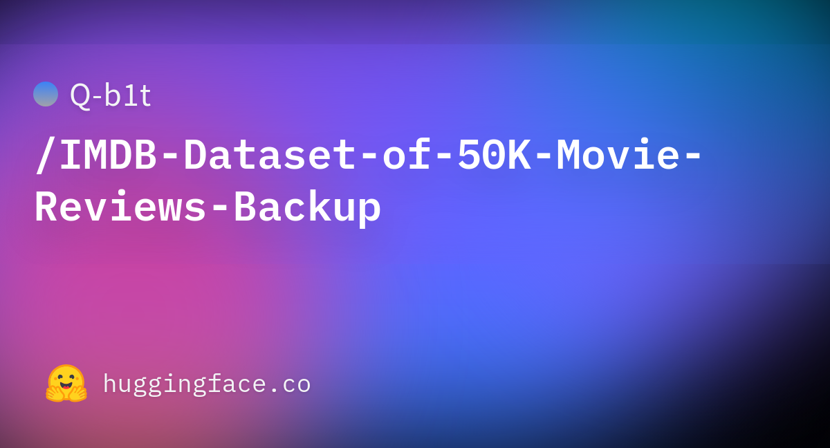 imdb · Datasets at Hugging Face