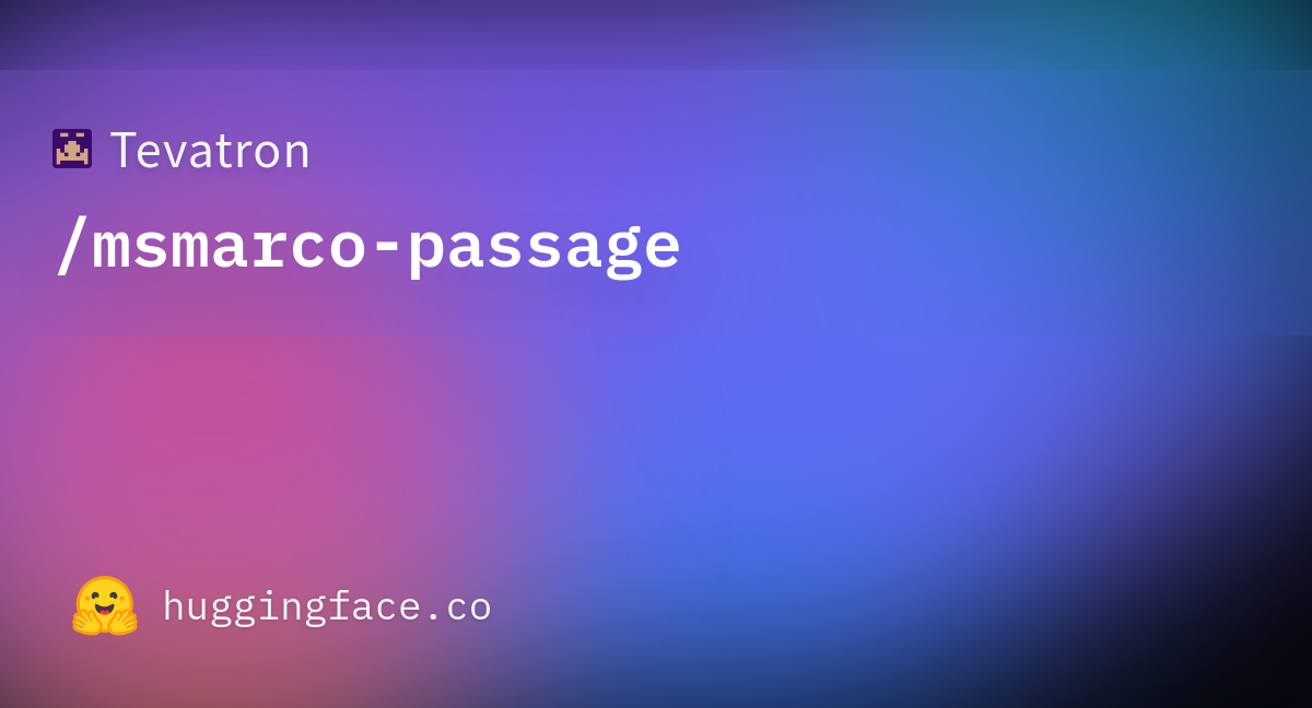 Tevatron/msmarco-passage · Datasets at Hugging Face