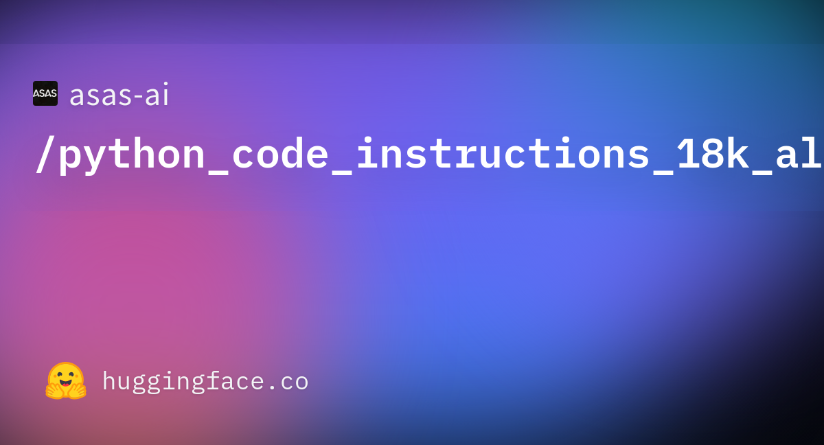 Asas-ai/python_code_instructions_18k_alpaca At Main