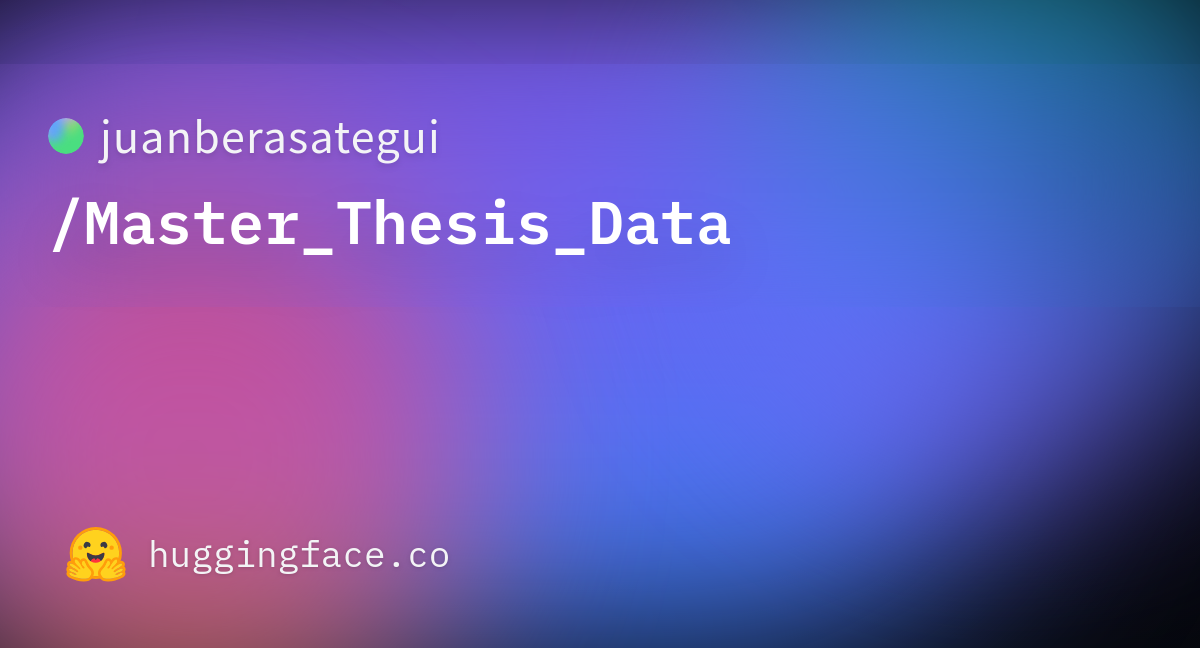 master thesis data analysis