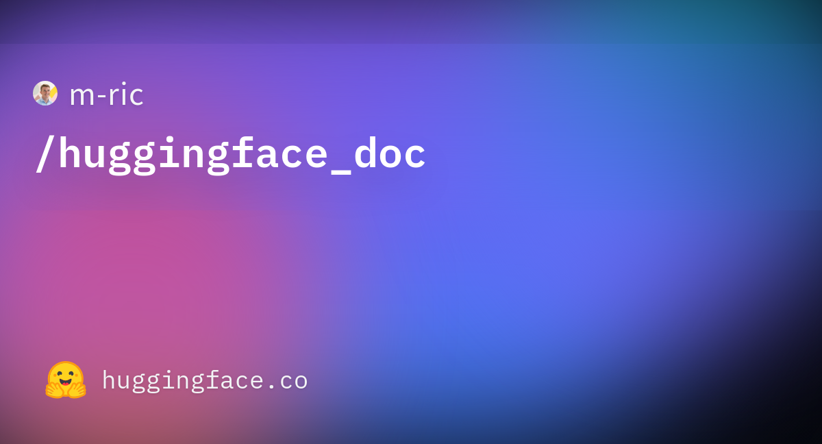 M-ric/huggingface_doc · Datasets At Hugging Face