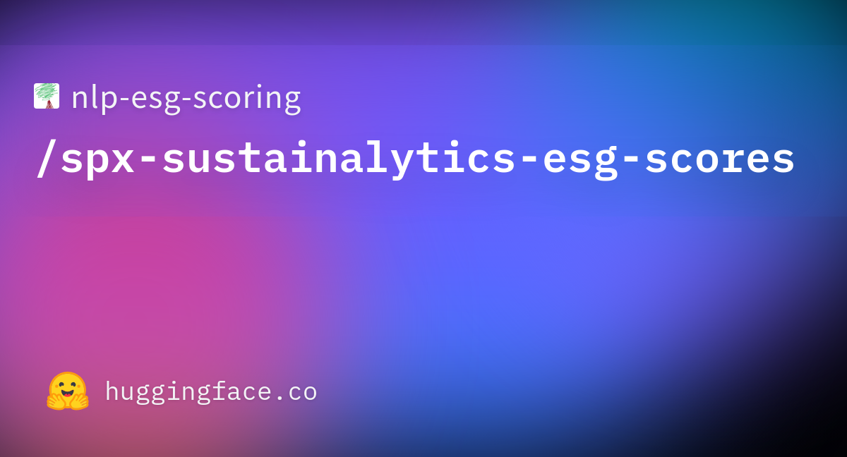 Nlp Esg Scoringspx Sustainalytics Esg Scores At Main