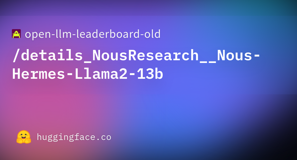 Open-llm-leaderboard/details_NousResearch__Nous-Hermes-Llama2-13b At Main