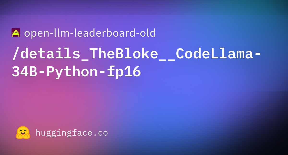 README.md · open-llm-leaderboard/details_TheBloke__CodeLlama-34B-Python