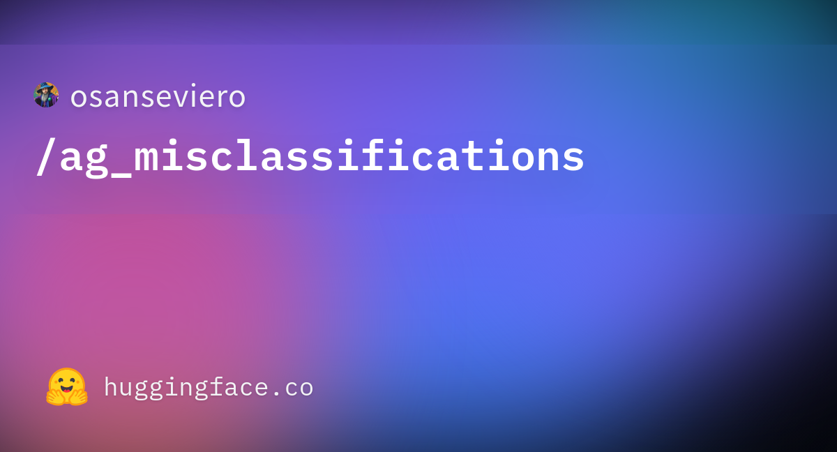 osanseviero/ag_misclassifications · Datasets at Hugging Face