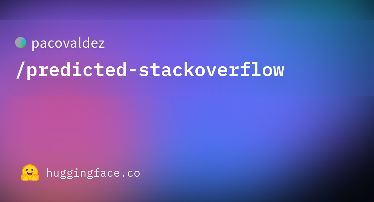 Pacovaldez Predicted Stackoverflow