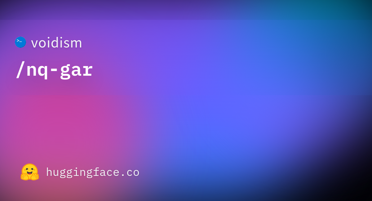 Voidism nq gar datasets at hugging face