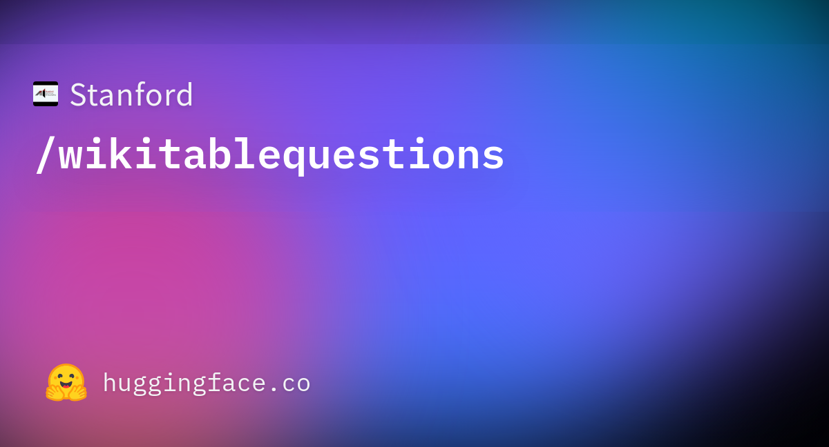 wikitablequestions · Datasets at Hugging Face