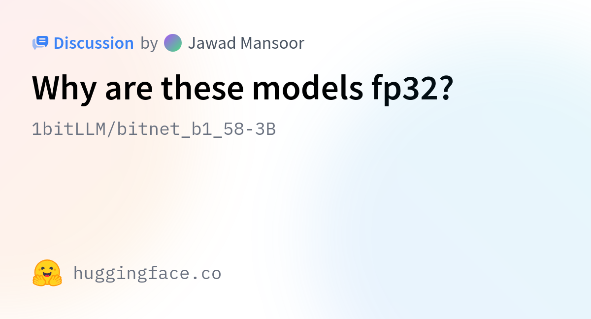 1bitLLM/bitnet_b1_58-3B · Why Are These Models Fp32?