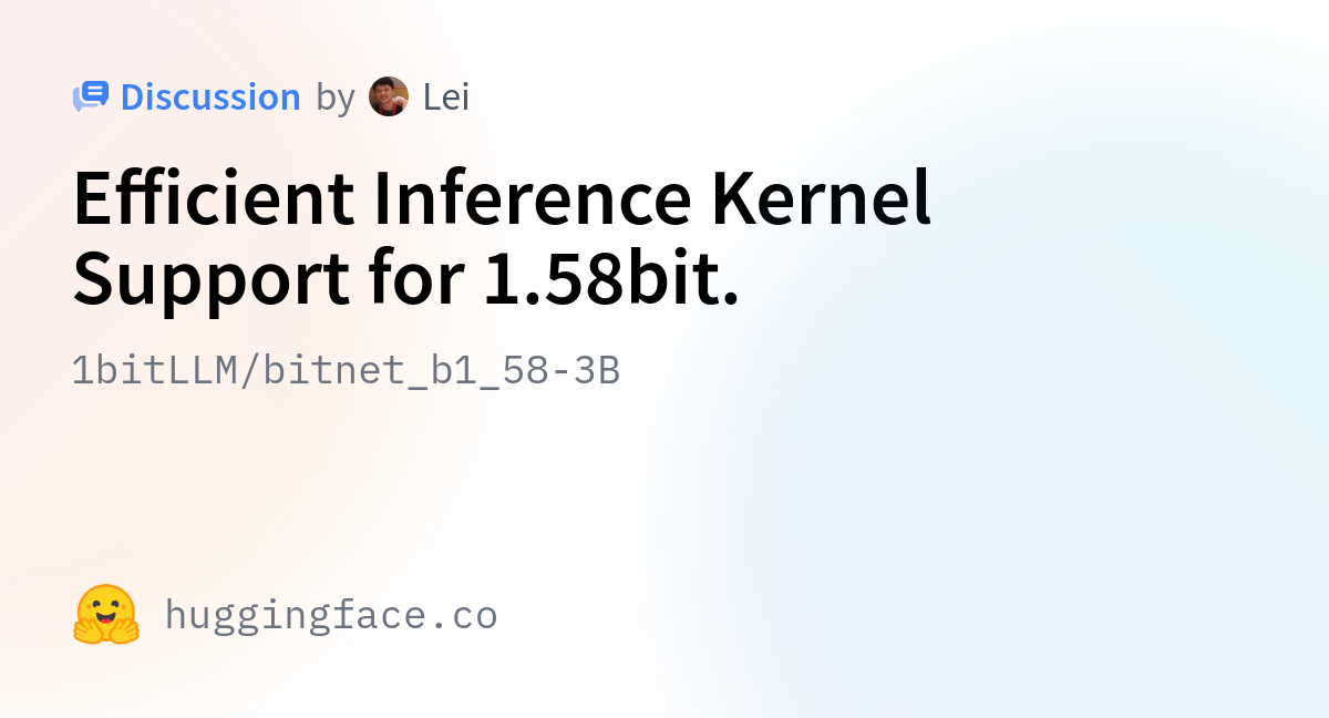 1bitLLM/bitnet_b1_58-3B · Efficient Inference Kernel Support For 1.58bit.