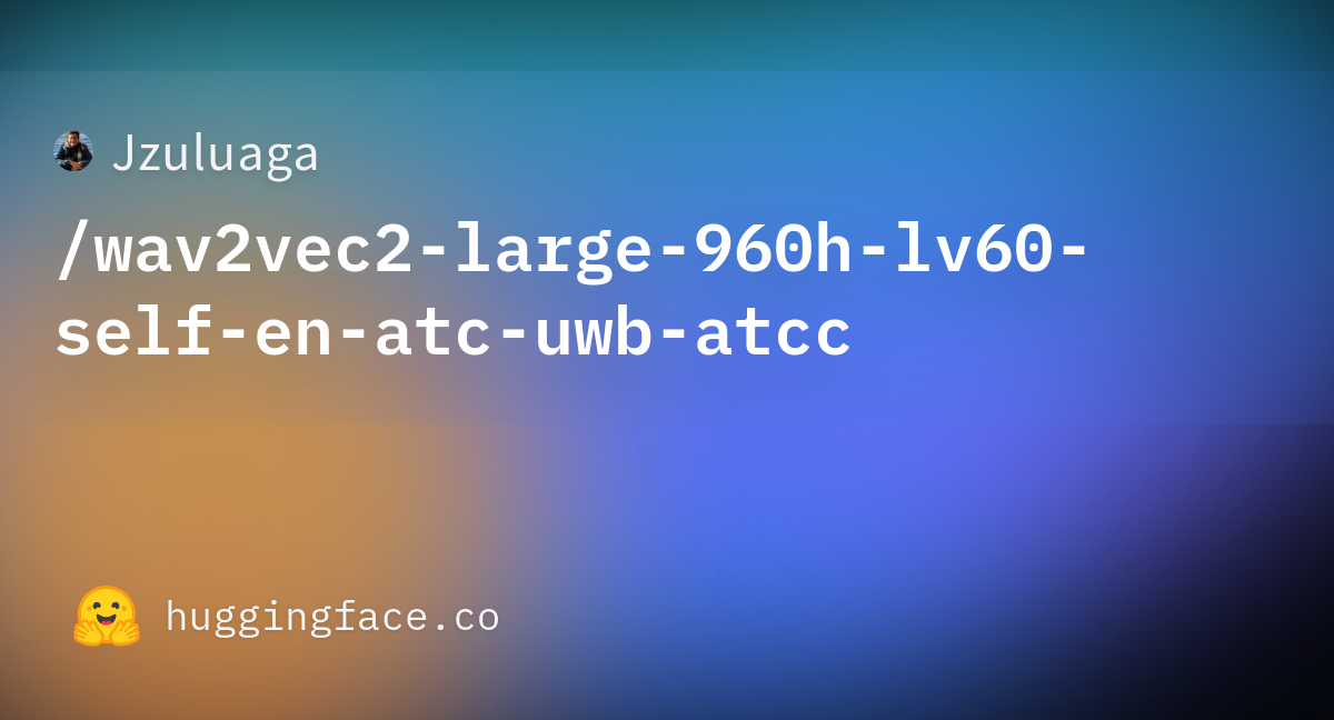 Jzuluaga/wav2vec2-large-960h-lv60-self-en-atc-uwb-atcc · Hugging Face