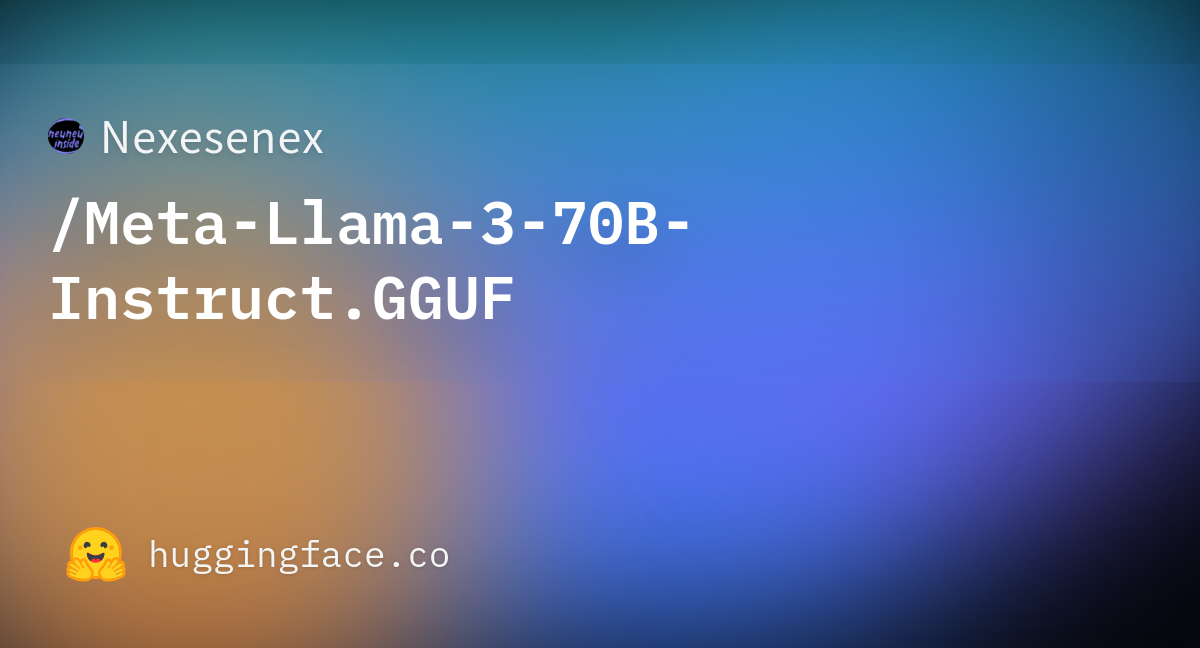 Nexesenex Meta Llama 3 70b Instruct Gguf At Main