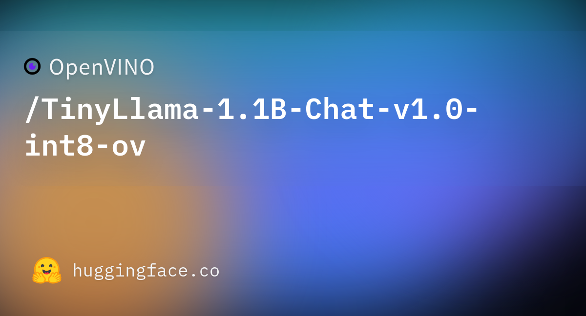 OpenVINO/TinyLlama-1.1B-Chat-v1.0-int8-ov · Hugging Face