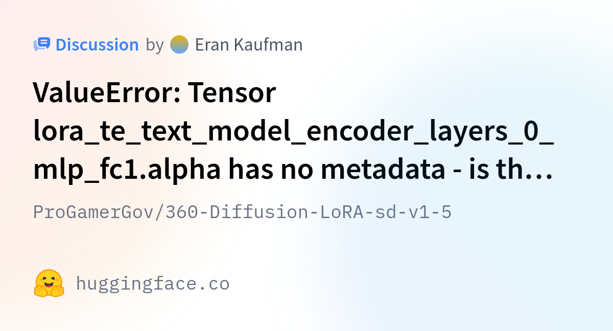 SQLModel ValueError Resolving List Type Errors in Python ORMs - ProGamerGov/360-Diffusion-LoRA-sd-v1-5  ValueError: Tensor lora_te