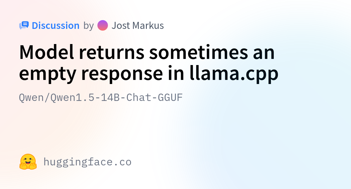 Qwen qwen1 5 14b chat gguf model returns sometimes an empty response