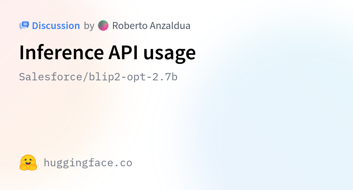 Salesforce/blip2-opt-2.7b · Inference API Usage