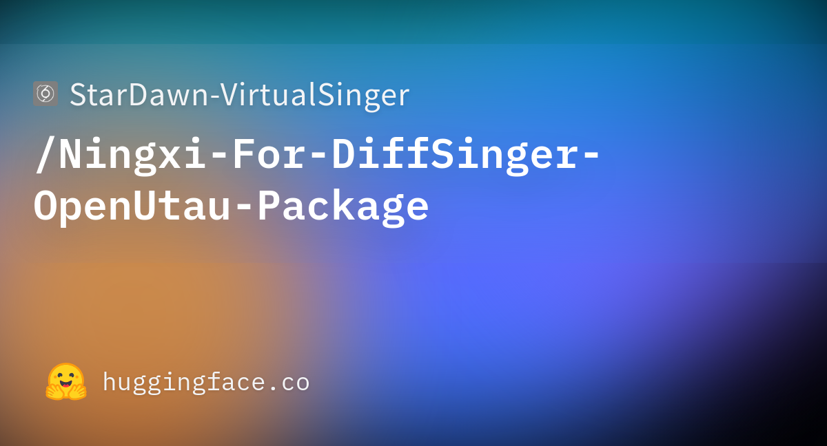 StarDawn-VirtualSinger/Ningxi-For-DiffSinger-OpenUtau