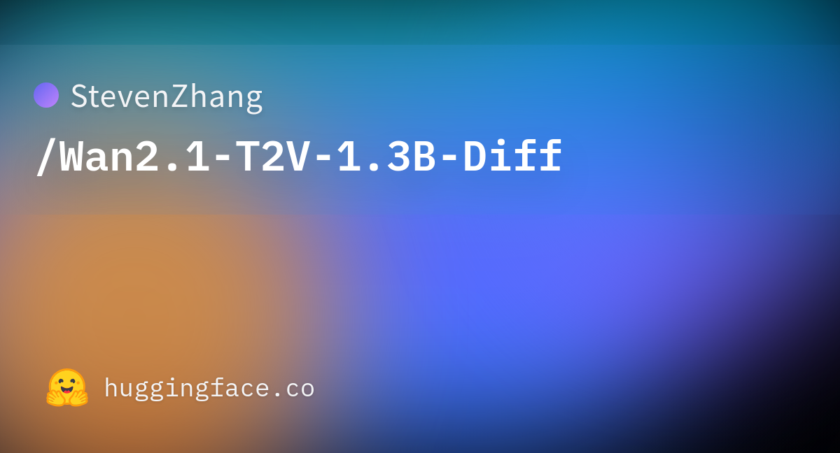 Stevenzhang wan2 1 t2v 1 3b diff hugging face