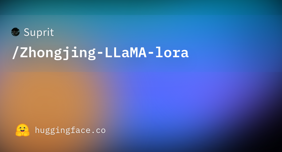 Suprit zhongjing llama lora at main